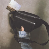 Women's Canvas Fanny Pack Street Money Banana Phone Chest Bag