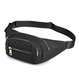 Ladies Nylon Fanny Pack Vintage Street Money Banana Phone Chest Bag