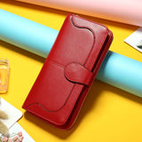 Red Leather Women's Wallet Long Purse