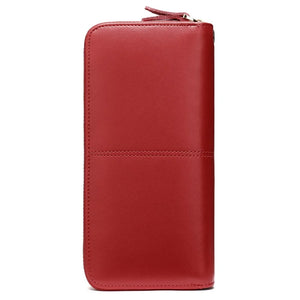 Red Leather Women's Wallet Long Purse