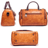 Vintage PU Leather Shoulder Bag Small Square Handbag