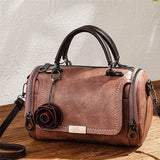 Vintage PU Leather Shoulder Bag Small Square Handbag