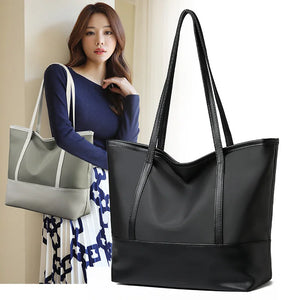 Women's Designer Shoulder Tote Bag Oxford Solid Color Handbag