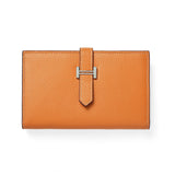 Women's Drawstring Wallet Long Leather Cosmetic Bag