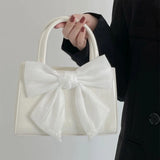 Ladies Bow Handbags Women Shoulder Crossbody Bags Small Top-Handle Bags