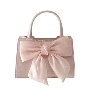 Ladies Bow Handbags Women Shoulder Crossbody Bags Small Top-Handle Bags