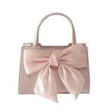 Ladies Bow Handbags Women Shoulder Crossbody Bags Small Top-Handle Bags