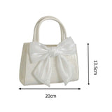 Ladies Bow Handbags Women Shoulder Crossbody Bags Small Top-Handle Bags