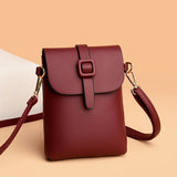 Mini PU Leather Messenger Bag for Women