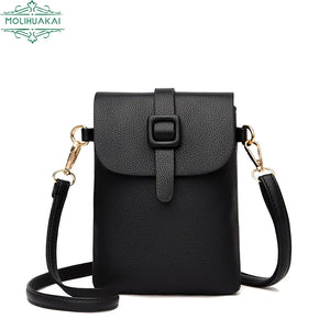 Mini PU Leather Messenger Bag for Women