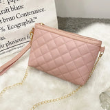 Embroidered Chain Shoulder Bag Sweet Mobile Phone Handbag