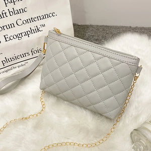 Embroidered Chain Shoulder Bag Sweet Mobile Phone Handbag