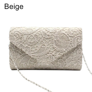Lace Flower Pattern Evening Clutch Bag for Women