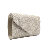 Lace Flower Pattern Evening Clutch Bag for Women