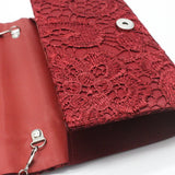 Lace Flower Pattern Evening Clutch Bag for Women