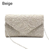 Lace Flower Pattern Evening Clutch Bag for Women