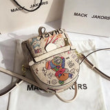 Mini Backpack Women PU Leather Shoulder Bag Cartoon Multi-Function Small Bagpack