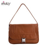 Retro Shoulder Bag Women's PU Large Capacity Underarm Bag