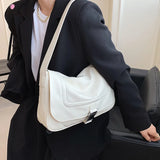 Retro Shoulder Bag Women's PU Large Capacity Underarm Bag