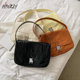 Retro Shoulder Bag Women's PU Large Capacity Underarm Bag