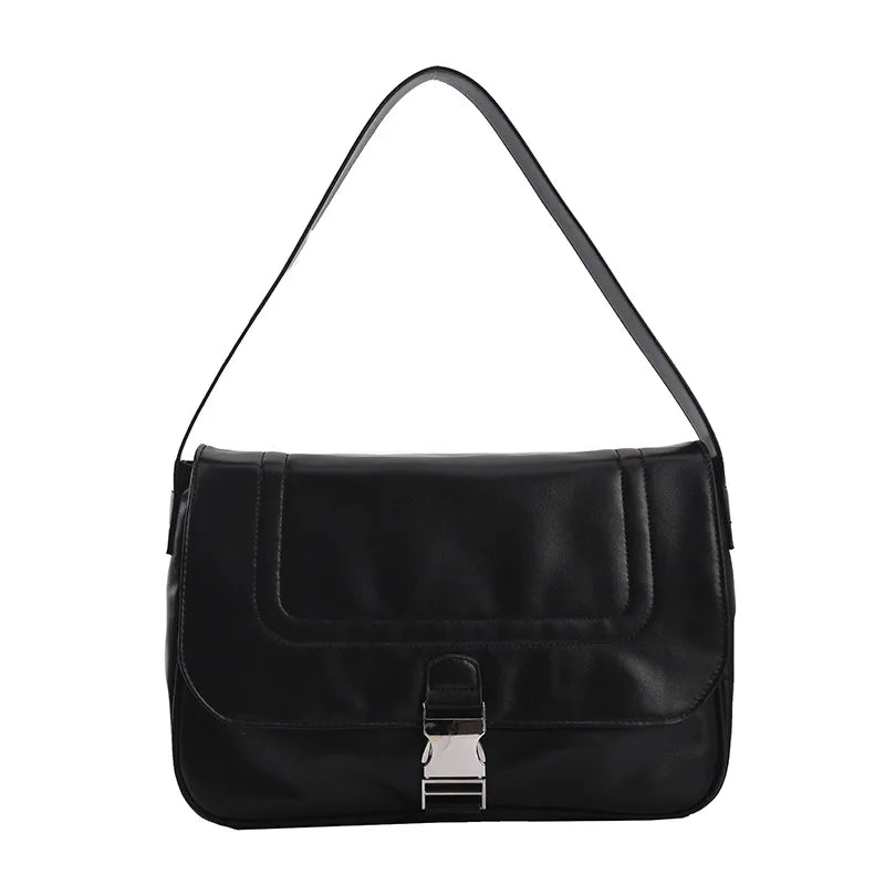 Retro Shoulder Bag Women's PU Large Capacity Underarm Bag