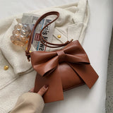 Women's Big Bowknot Shoulder Handbag Large Capacity Tote Bag