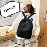 Ladies Candy Nylon Fabric Waterproof School Bag Backpack Large Capacity