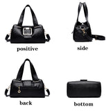 High Capacity Ladies PU Handbags Shoulder Messenger Bag