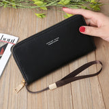 Women's Frosted Long Wallet PU Leather Clutch