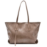 Women's Large Capacity Tote Bag Striped Shoulder Shopping Bag
