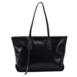 Women's Large Capacity Tote Bag Striped Shoulder Shopping Bag