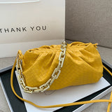 Ladies Thick Chain Messenger Handbag Casual Shoulder Bag