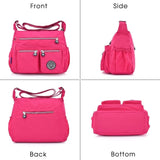 Waterproof Nylon Shoulder Bag for Women Handbag Crossbody Purse