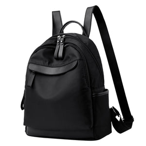 Vintage Mini Backpack for Girls Solid Color Schoolbag