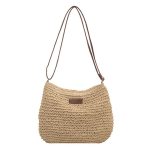 Women's Summer Straw Crossbody Bag Beach Holiday Woven Shoulder Handbag
