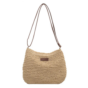 Women's Summer Straw Crossbody Bag Beach Holiday Handbag Shoulder Purse