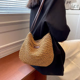 Women's Summer Straw Crossbody Bag Beach Holiday Handbag Shoulder Purse