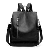 Women's Leather Shoulder Bag Casual Backpack