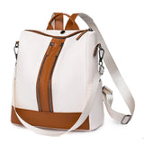 Leather Shoulder Backpack Tan for Girls