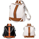 Leather Shoulder Backpack Tan for Girls