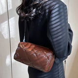 Women's Shoulder Bag with Small Purse PU Crossbody Bag Diamond Lattice