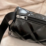 Women's Shoulder Bag with Small Purse PU Crossbody Bag Diamond Lattice