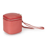 Leather Cosmetic Bag Women Clutch Toiletry Pouch