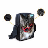 Cat Winter Crossbody Bag for Girls, Small Shoulder Bag for Women