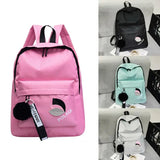 Leaves Print Canvas Backpack Bag for Women