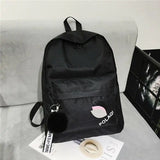 Leaves Print Canvas Backpack Bag for Women