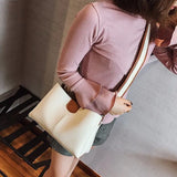 Green Leather Shoulder Bag Short Handles Women's Handbag Large Capacity