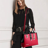 Patchwork Shoulder Office Work PU Leather Bag Casual Solid Lady Messenger Bag