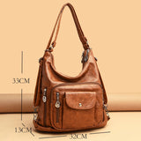 Vintage Women Handbag Leather Tote Shoulder Bag