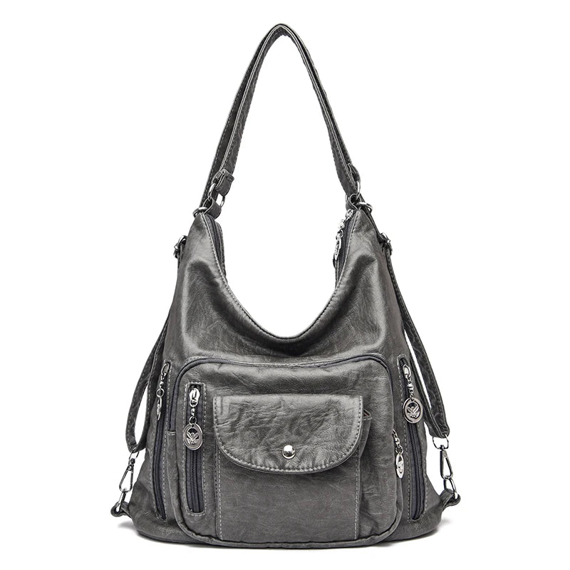 Vintage Women Handbag Leather Tote Shoulder Bag